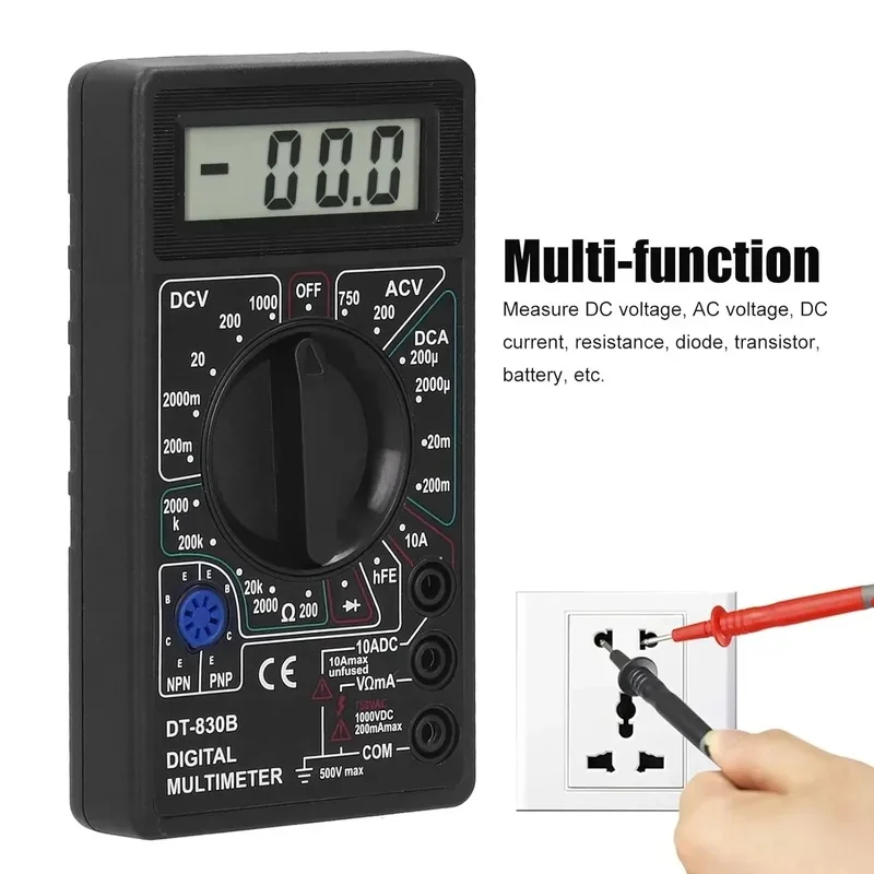 Multímetro Digital Mini DT830B, Voltímetro y Amperímetro de Mano, Herramienta de Reparación de Circuitos Eléctricos y Automotrices