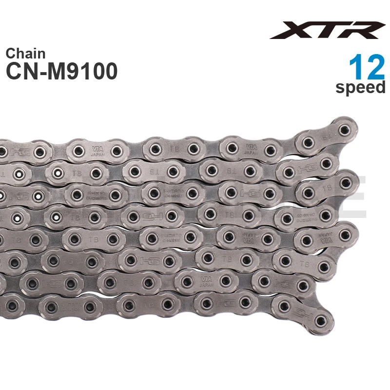 Cadena Original SHIMANO XTR CN-M9100 cadena de bicicleta de montaña MTB de 12 velocidades M9100 116/126L con enlace rápido