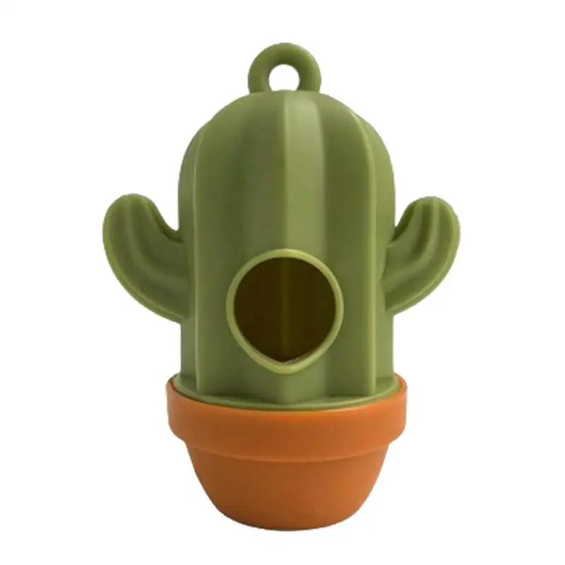 Bolsas para recoger caca de perro, dispensador de Cactus, bolsas de almacenamiento para caca de perro, soporte portátil para bolsa de caca de perro, contenedor al aire libre para senderismo y