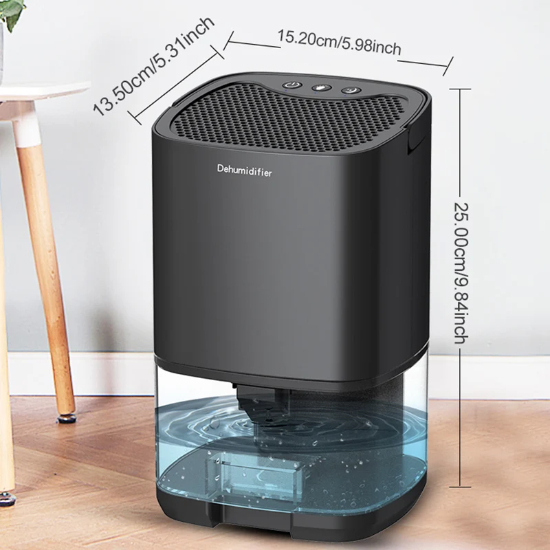 Deshumidificador de aire portátil, máquina absorbente de humedad silenciosa, secador de aire para el hogar, dormitorio, oficina, cocina, desodorante, enchufe UE/EE. UU.