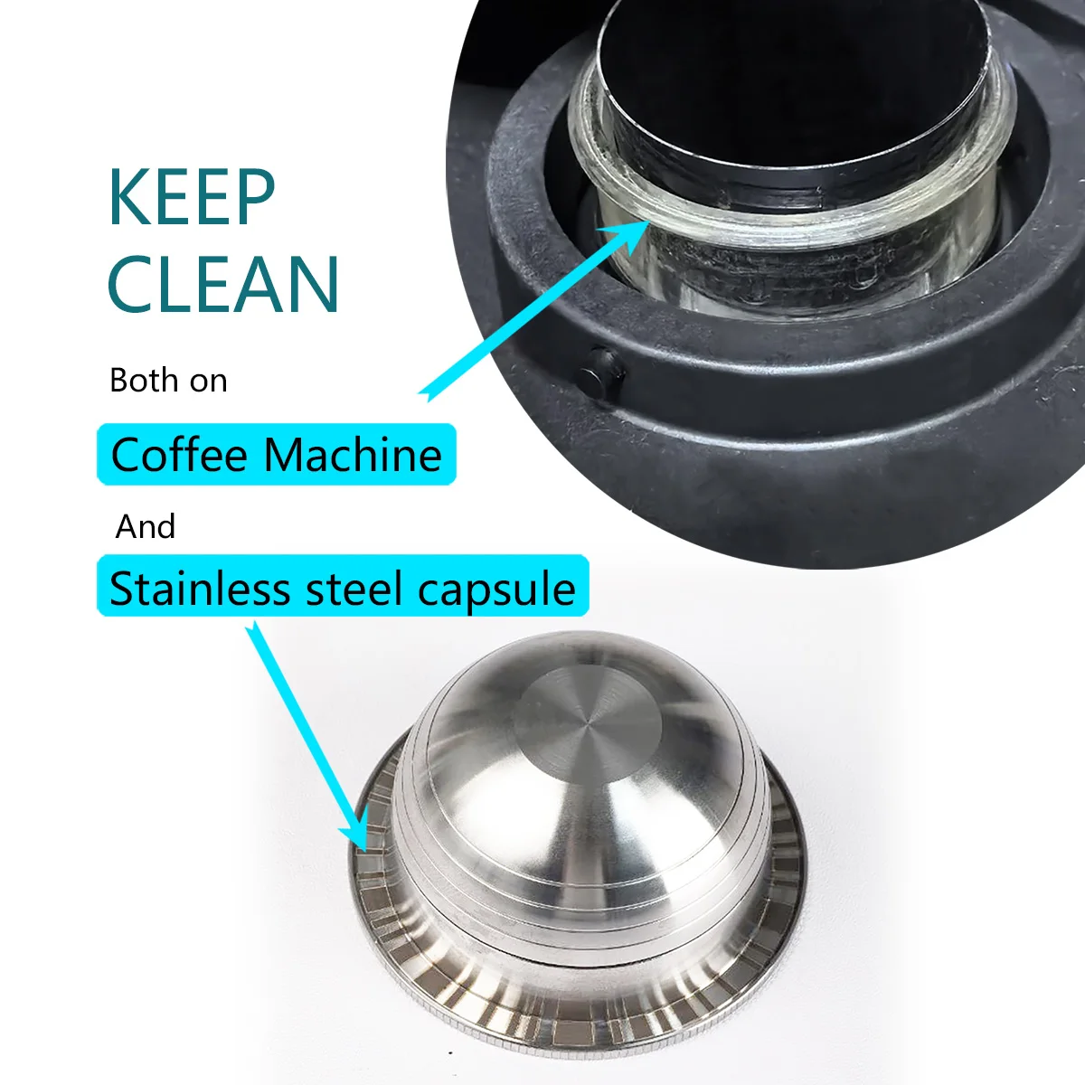 Cápsulas de café reutilizables de 150ML/230ML, cápsulas recargables compatibles con cafeteras VERTUOLINE