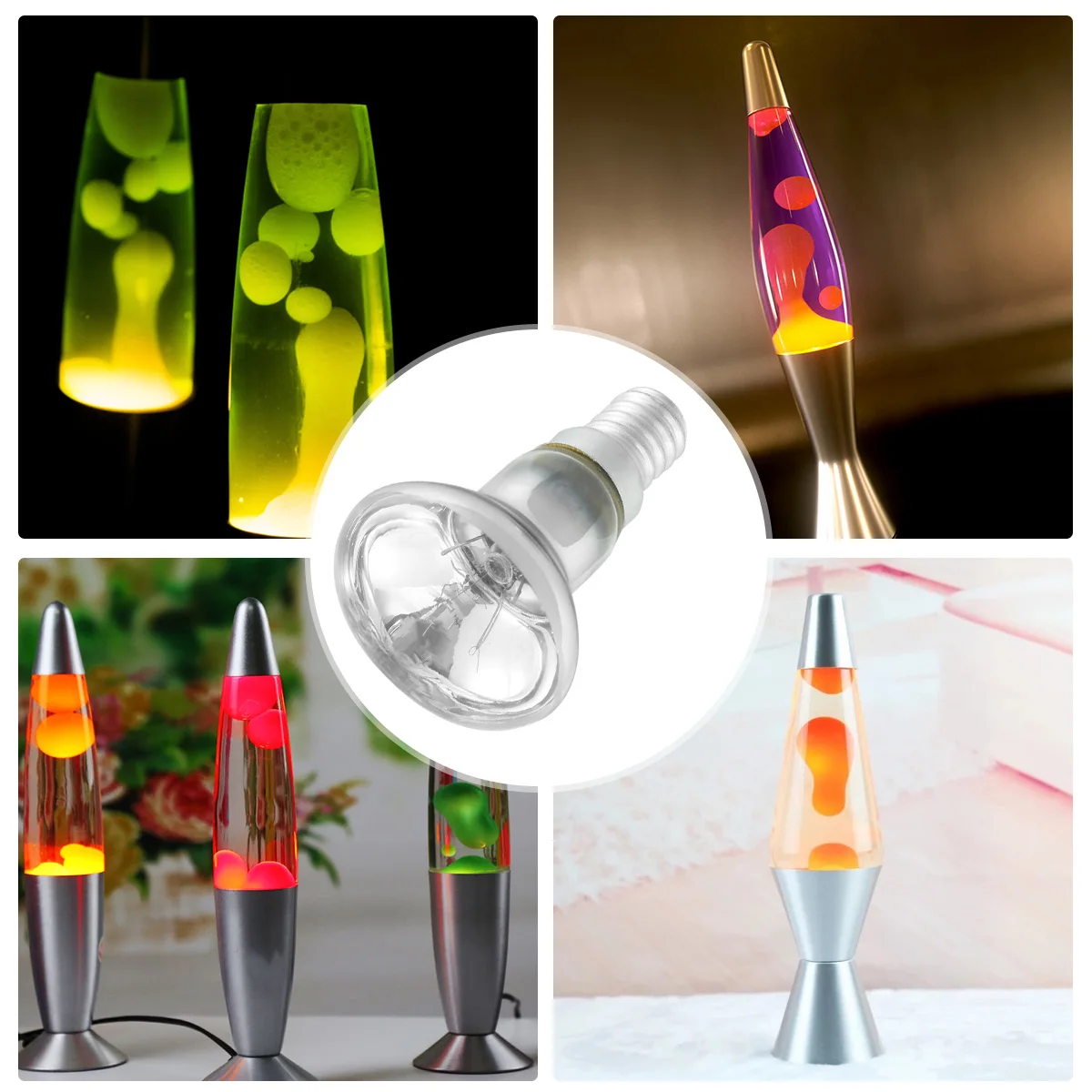 Bombillas de Lava de 30 vatios, bombillas tipo Reflector, Base R39 E14, bombilla de lámpara de Lava, bombillas de repuesto resistentes a altas temperaturas para lámparas de Lava