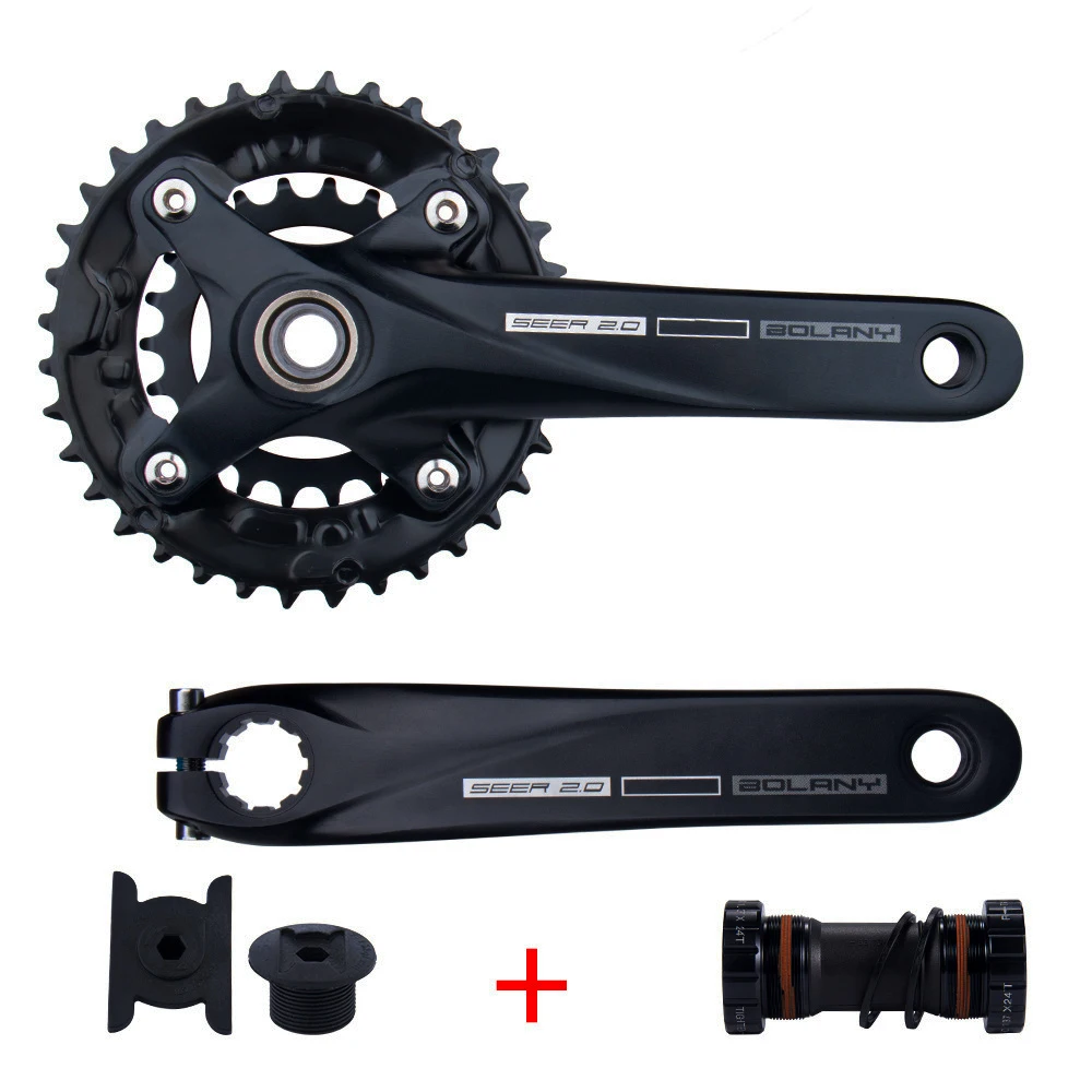 Juego de bielas para bicicleta, platos y bielas para bicicleta de montaña, 36T, 22-36T, 24-38T, Bolany, 104BCD, 170mm, manivela integrada