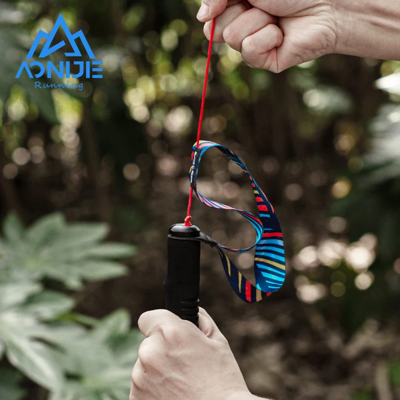 AONIJIE E4204 bastones de Trekking plegables ligeros bastón de fibra de carbono con cordón fijo para senderismo correr montañismo
