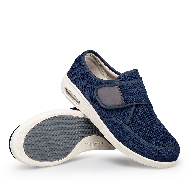 Zapatos para diabéticos ajustables para hombre, ortopédicos para personas mayores, pies hinchados, Hallux Valgus, juanete, eversión del pulgar, alivio del dolor en el pie