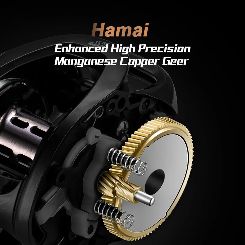 Carrete de pesca SOLOKING HIAW200 Betriel, arrastre máximo de 9,5 KG, 12 rodamientos, relación de engranaje 5,4/7,2, carretes de pesca Baitcaster
