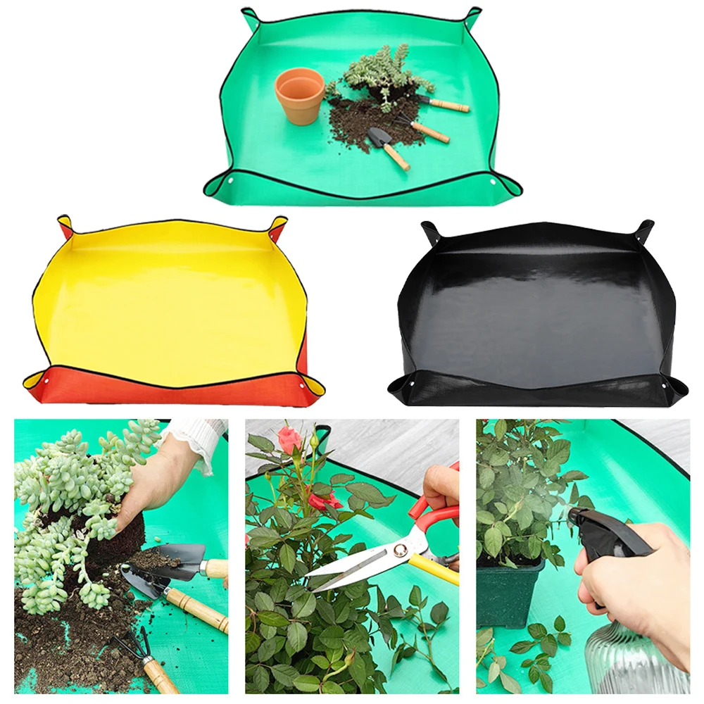1 unidad, nuevas suministros de jardinería para el hogar, estera para plantar, almohadilla para macetas, maceta plegable para plantas de jardín, esteras impermeables reutilizables para trasplante