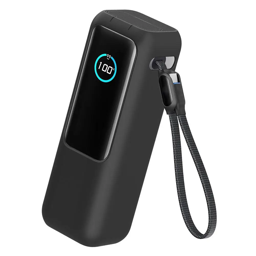 Funda de Silicona para Banco de Energía Anker Zolo 25000mAh 165W, Funda Protectora con Espacio para Tarjetas TF/SIM, Bolsa de Almacenamiento, Estuche Portátil de Viaje