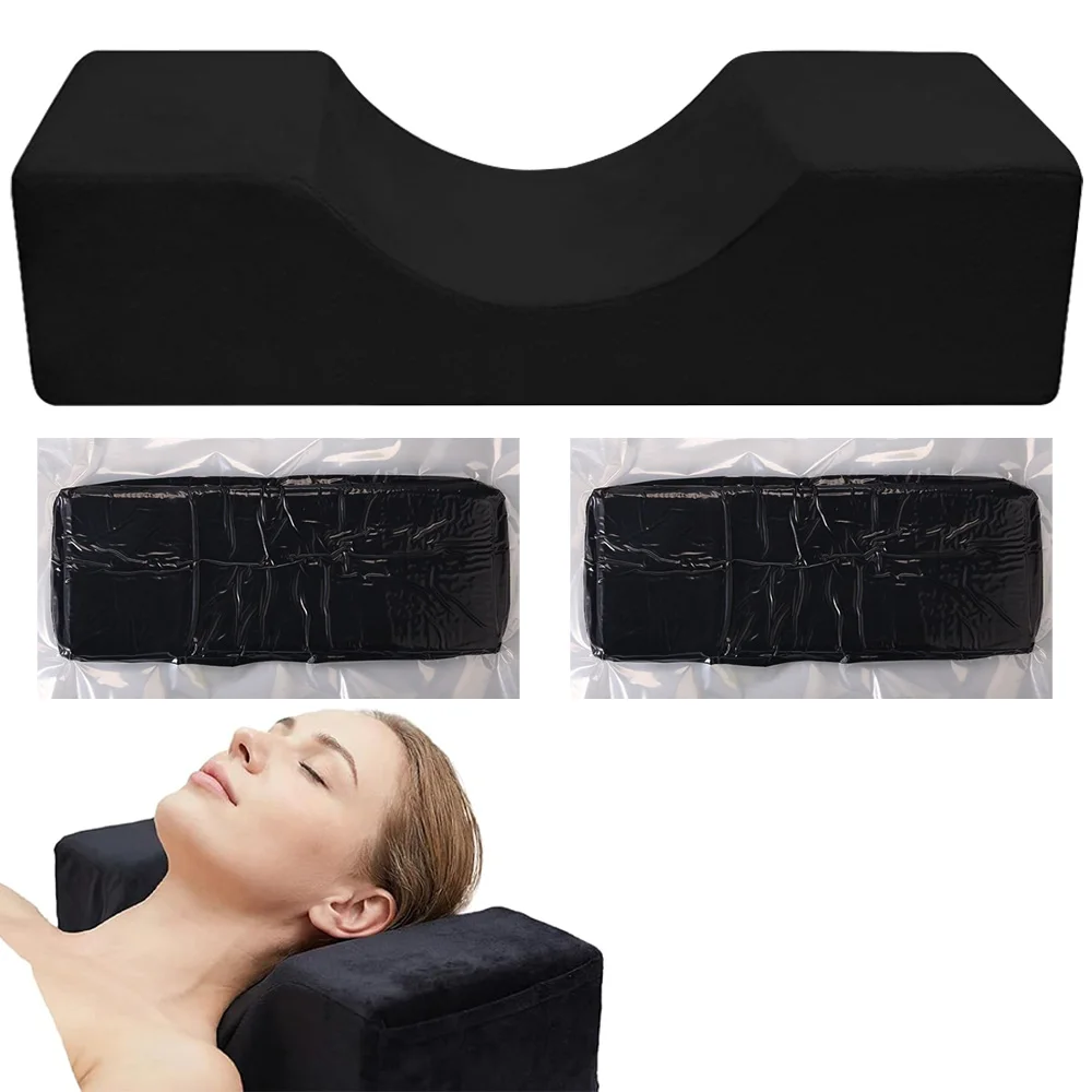 Almohada en forma de U para extensión de pestañas, almohada curva de espuma viscoelástica, reposacabezas ergonómico con soporte para el cuello, herramientas para salón de belleza