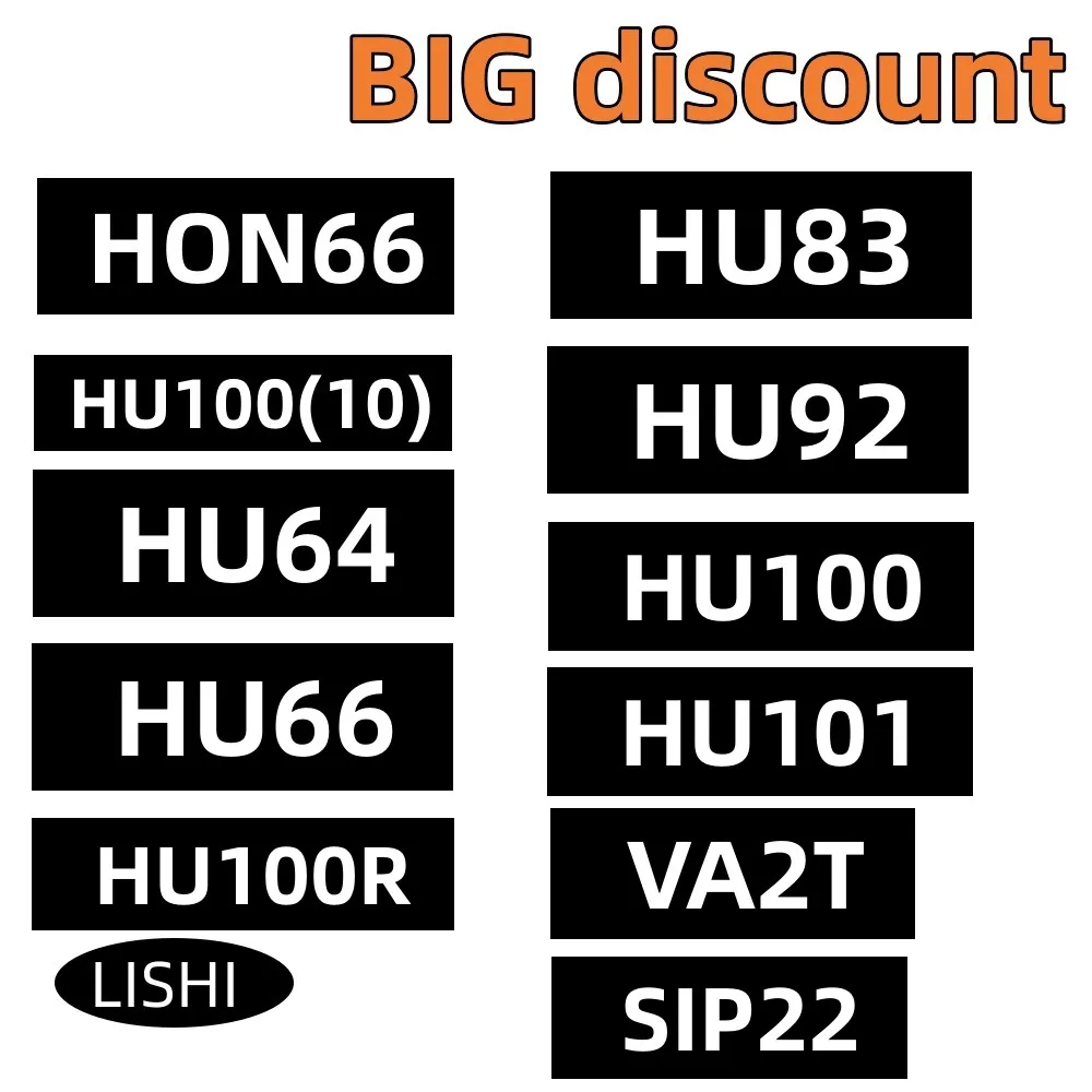 Lishi 2 en 1 HU162T (8) HU162T 9 CORT HU162T 10 CORT HU162T9IGN