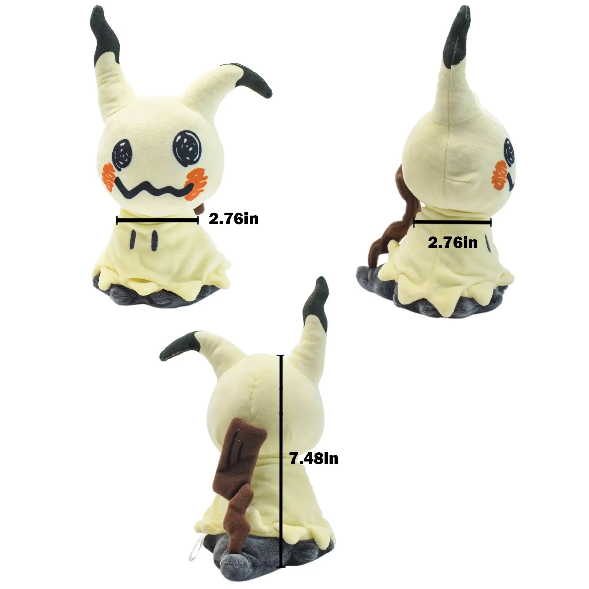 Mimikyu Eevee Peluche de juguete, Regalos de cumpleaños para niños, Navidad, Muñecas de personajes de anime de 7"
