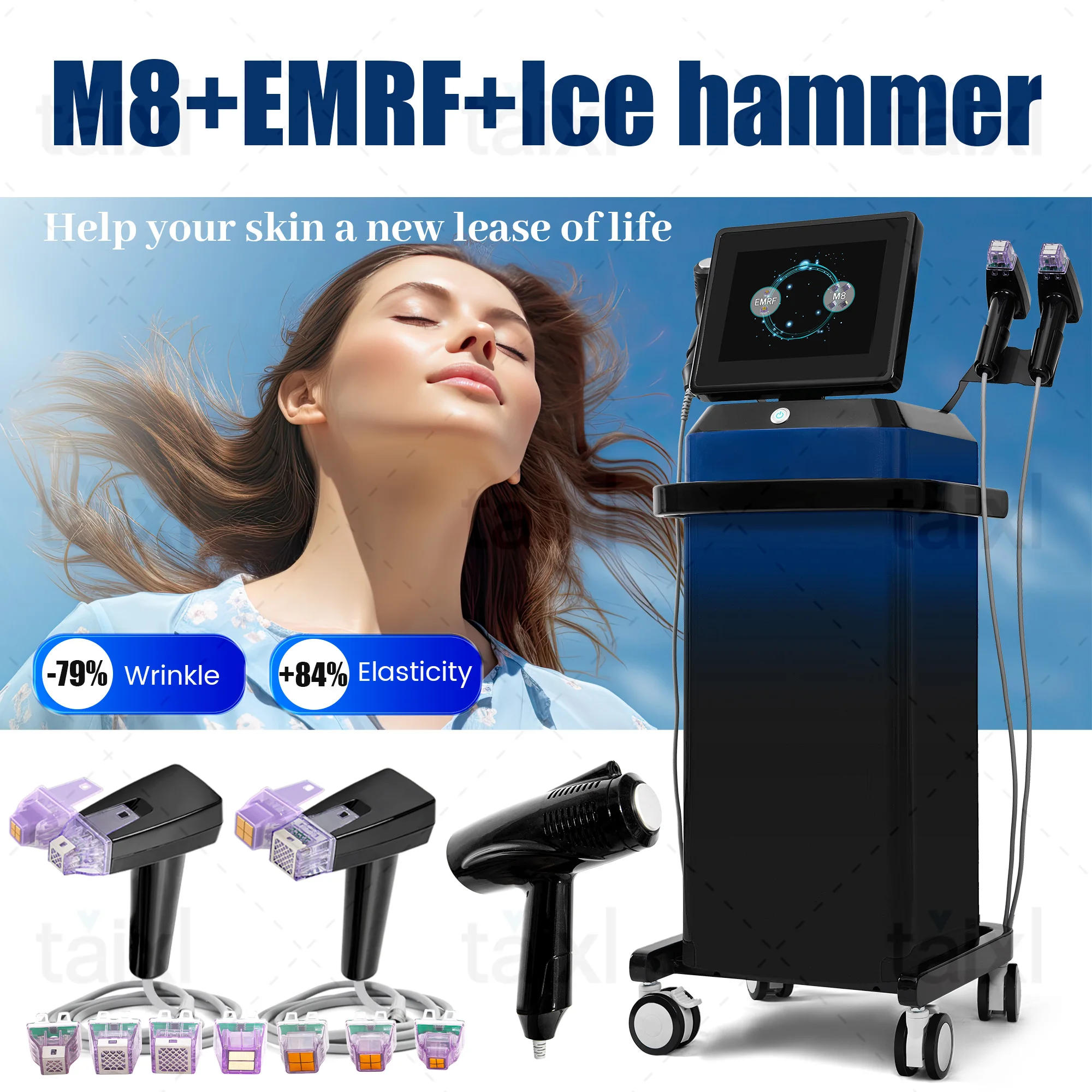 Máquina Profesional de Microagujas RF Morpheus 8 para el Cuidado Facial de la Piel con Cartuchos de 12, 24 y 40 Nano Agujas