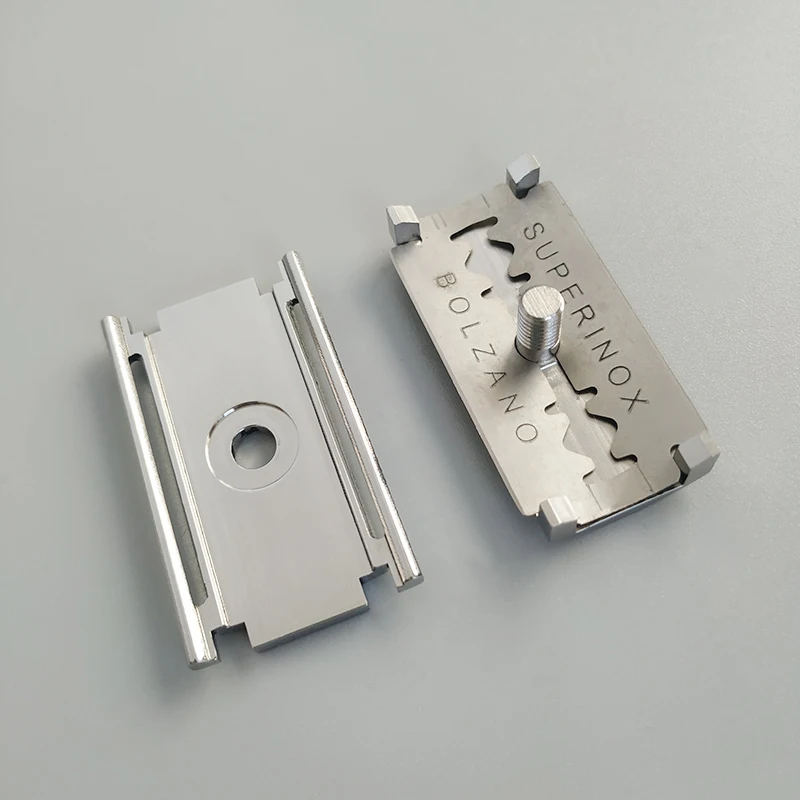 Cabezal de afeitadora de seguridad Dscosmetic AX de acero inoxidable para hombres, para afeitado en húmedo, fabricado con CNC