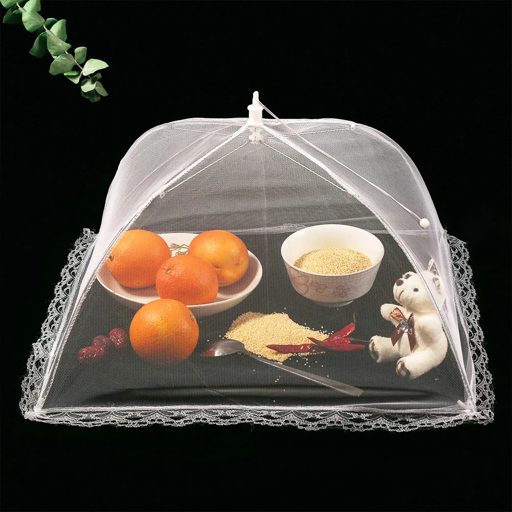 Cubierta plegable para alimentos, utensilios para comida, malla antimoscas para mosquitos, paraguas de cocina, tienda de verduras, reutilizable, protección de frutas para barbacoa, herramientas para alimentos
