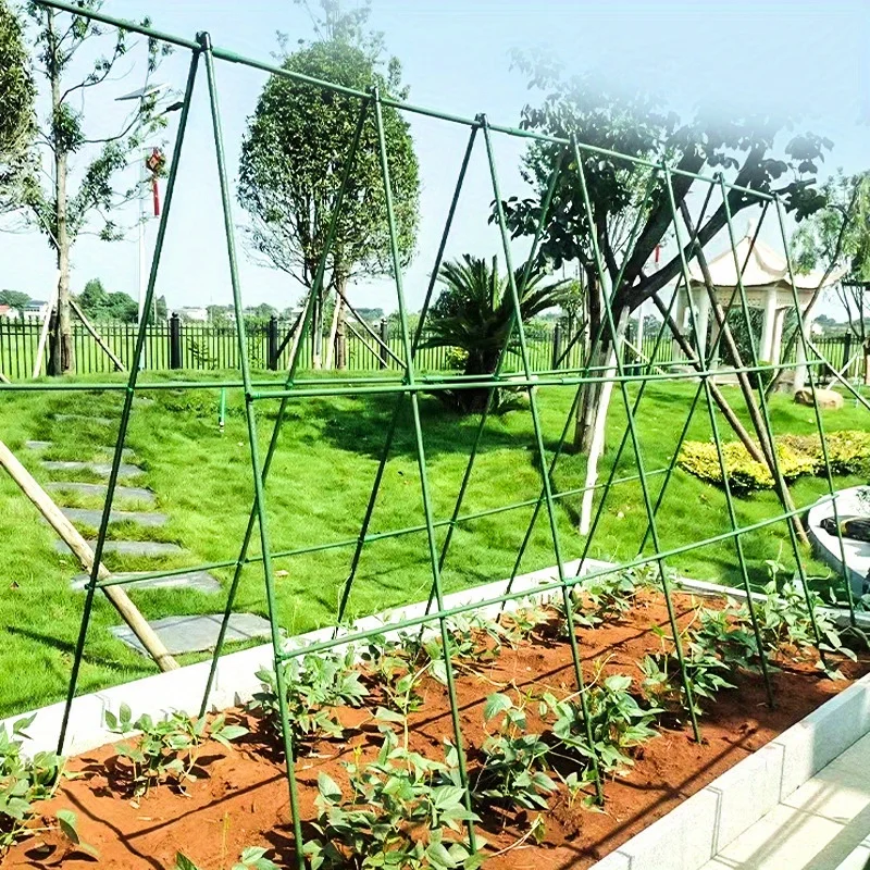 Kit de marco de escalada para plantas y verduras, marco en A para jardín, soportes para cultivo, apto para escalar, enrejado de pepino, tomates y uvas a prueba de herrumbre