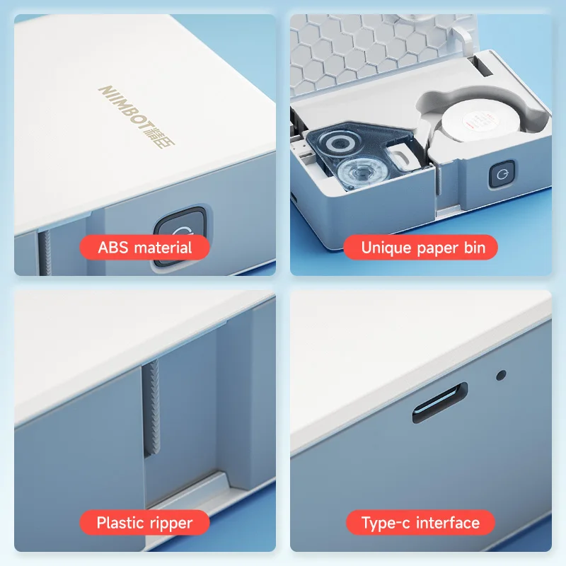Niimbot N1/B18 impresora de etiquetas adhesivas de transferencia térmica Mini fabricante de etiquetas con cinta papeles PET para joyería Cable cosméticos