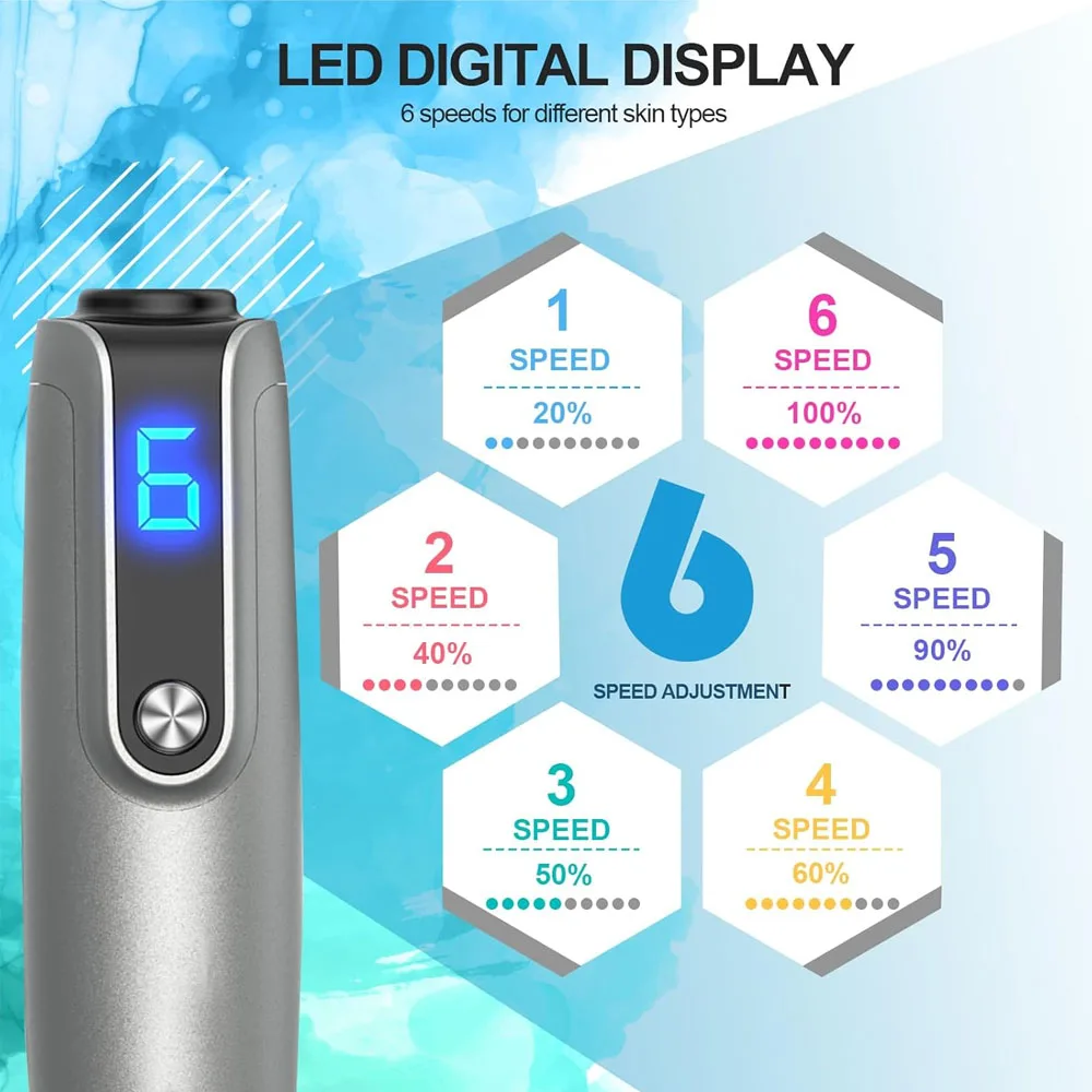 Dr Pen M8S, Dermapen Inalámbrico, Máquina de Microneedling con 2 Cartuchos de Repuesto, Longitud de la Aguja 0.25mm
