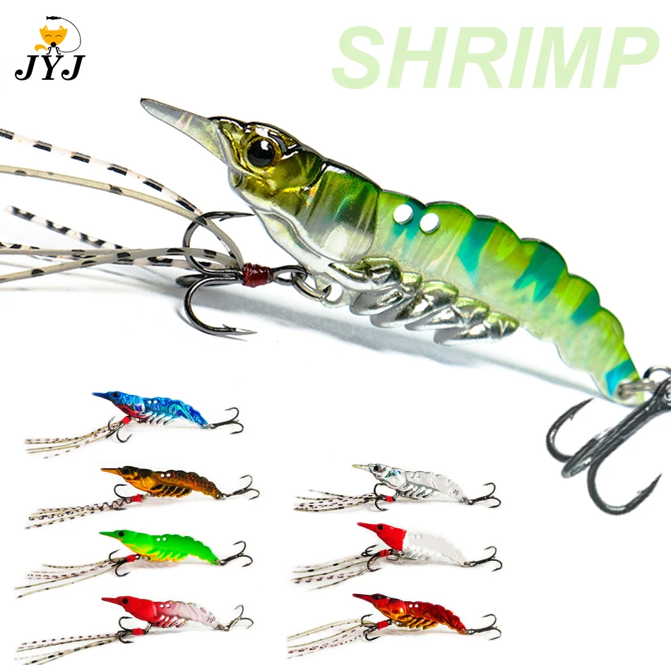 Señuelos tipo camarón de tiro largo, ganchos Wobbler de hundimiento VIB de Metal para Lucio, Walleye Bass con accesorios, 5g/7g/11g/14g, 1 ud.