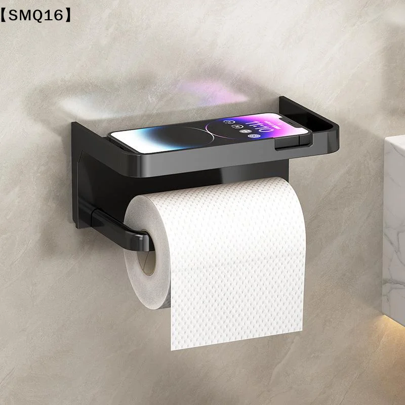 Soporte para papel higiénico, estante de almacenamiento de plástico, soporte para toallas de cocina, botellas de condimentos, almacenamiento de rollos de papel para pared del baño【SMQ】