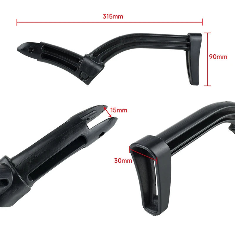 1 Juego de Manijas de Resina ABS para Bricolaje - Empuñadura Ergonómica de Tres Etapas |   Herramienta Multiusos Negra, Herramienta con Mango de Estructura Duradera