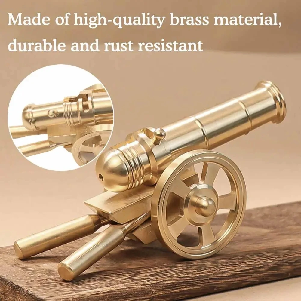Mini cañón de Metal, cañón militar, modelo pequeño de adorno, Arsenal de la guerra Civil, Culverin de cobre para obra de arte de brazos en miniatura de Napoleón