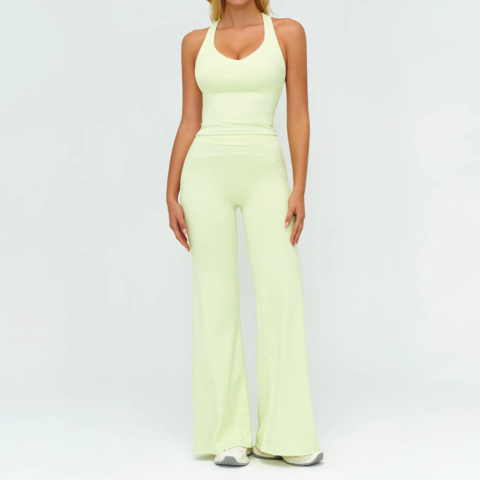 Traje deportivo de 2 uds para mujer, conjuntos de Yoga, ropa deportiva, trajes de entrenamiento, Sujetador deportivo, mallas de cintura alta, ropa de gimnasio, traje deportivo