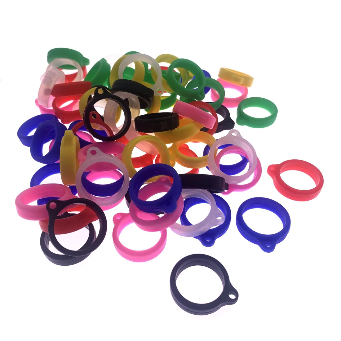 10 Uds. Universal antipérdida cepillo de dientes pluma collar cordones anillo portátil Anti-caída anillo de silicona soporte de cordón aro suave