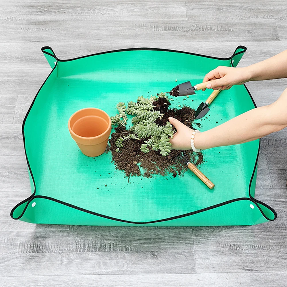 1 unidad, nuevas suministros de jardinería para el hogar, estera para plantar, almohadilla para macetas, maceta plegable para plantas de jardín, esteras impermeables reutilizables para trasplante