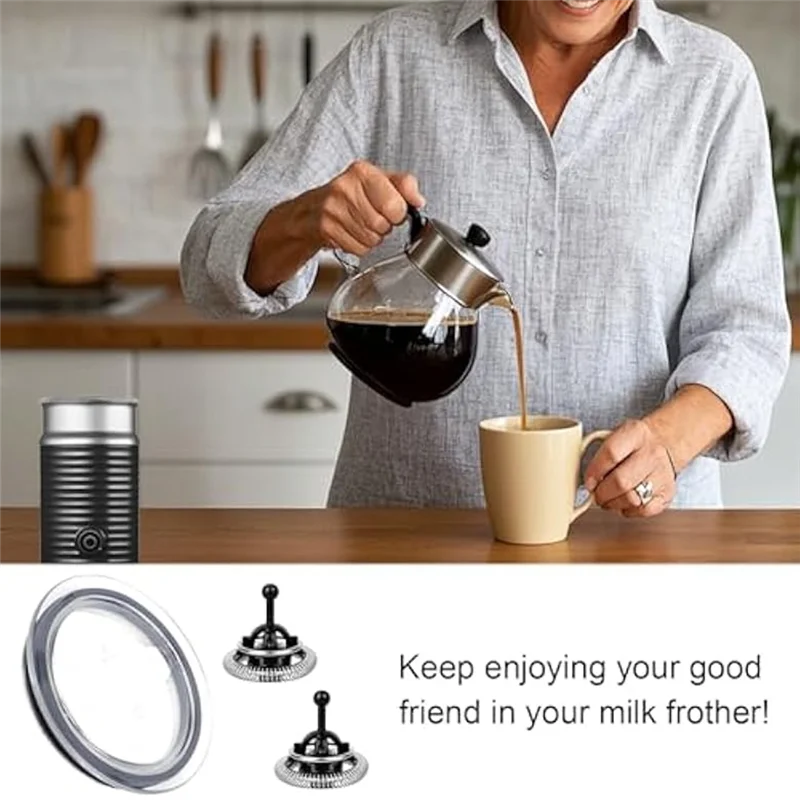 【Must-Haves】 Tapa de piezas de repuesto para espumador de leche para piezas de repuesto de licuadora Nespresso Aeroccino 3