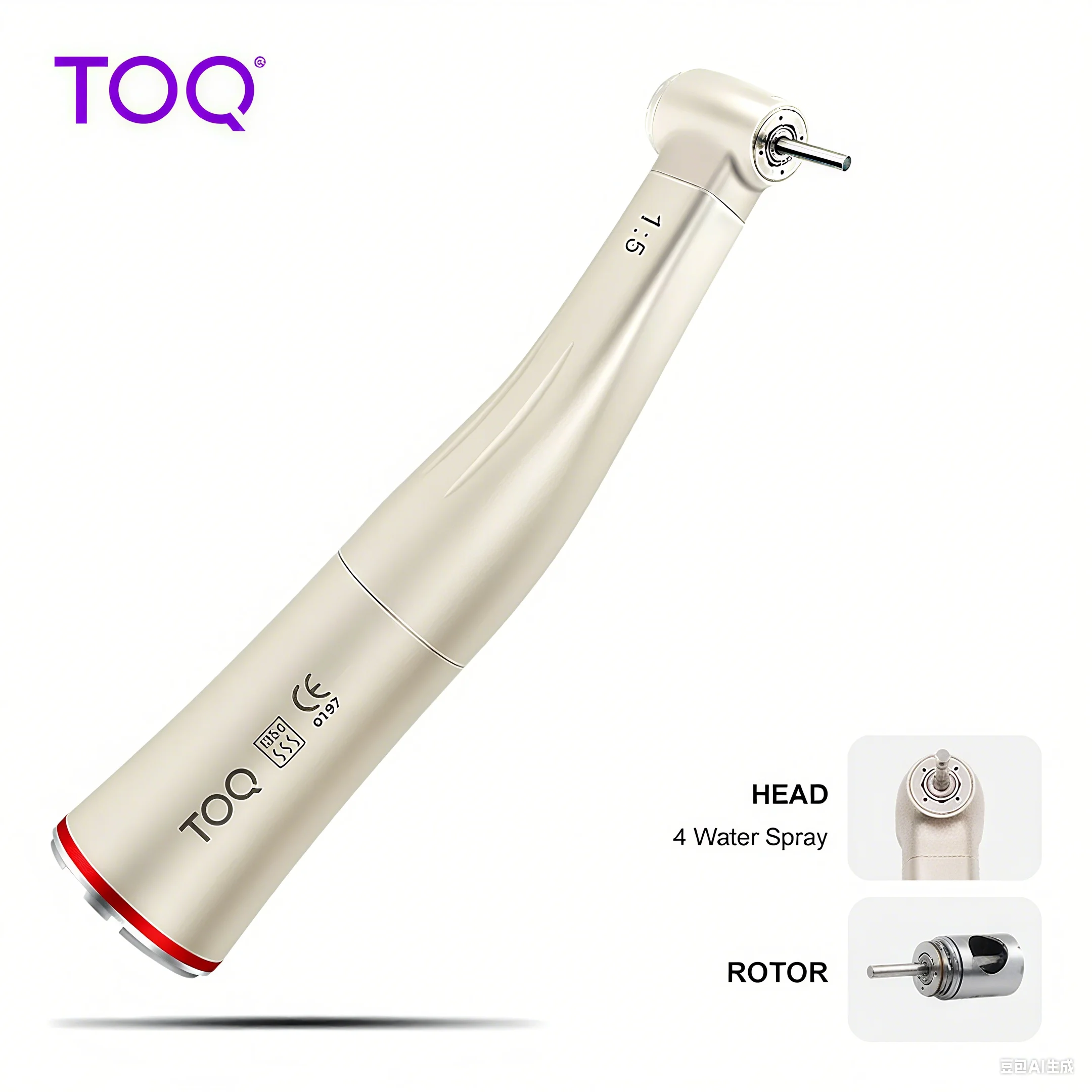 1:5 aumento X95L contraángulo pieza de mano contraángulo pulsador Dental contraángulo contraángulo de anillo rojo de agua interior