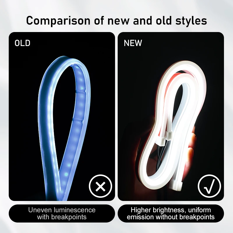 Luz de circulación diurna LED DRL para coche, 12V, 2 uds., Flexible con arranque, escaneo secuencial, luz de señal de giro, tiras de lámpara de faro Universal