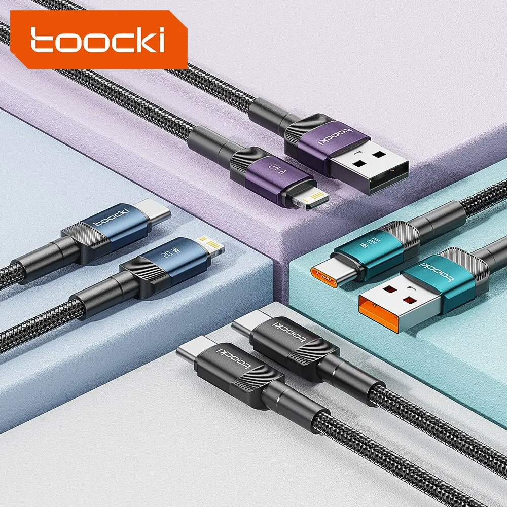 Toocki USB tipo C cable cargador rápido cable USB C para iPhone 15 14 13 12 11 Huawei P40 P30 Realme Oppo Oneplus 1m 2M