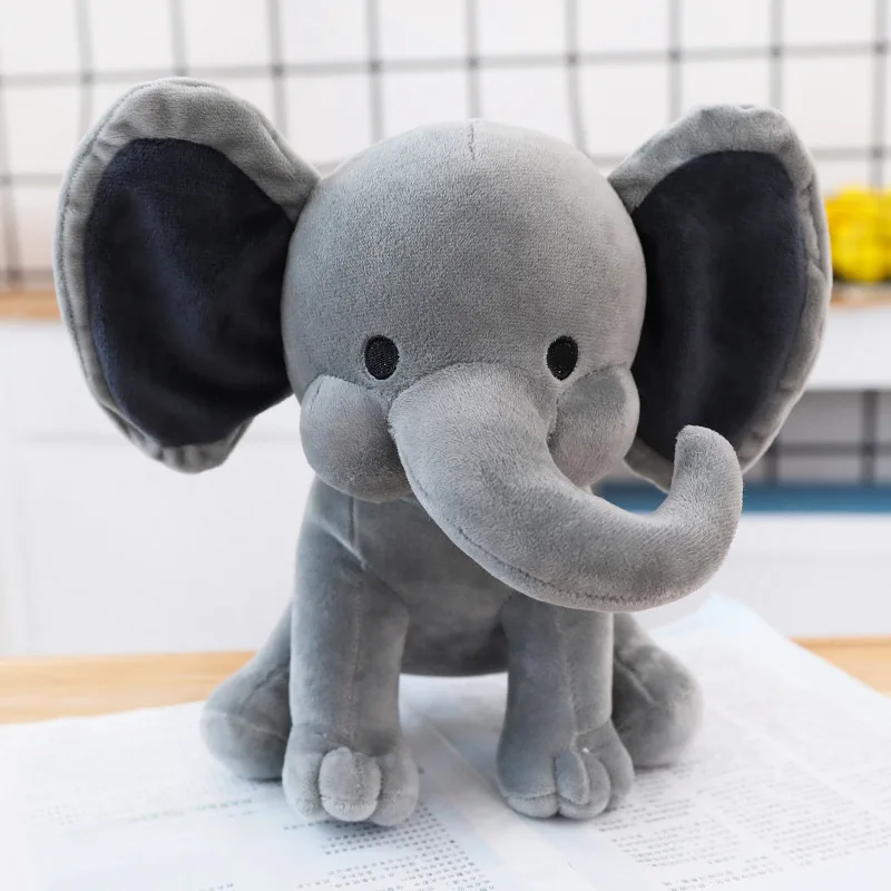 Muñeco de elefante durmiente cómodo, elefante rosa y gris, juguete de peluche para niños, regalos de cumpleaños, regalos navideños