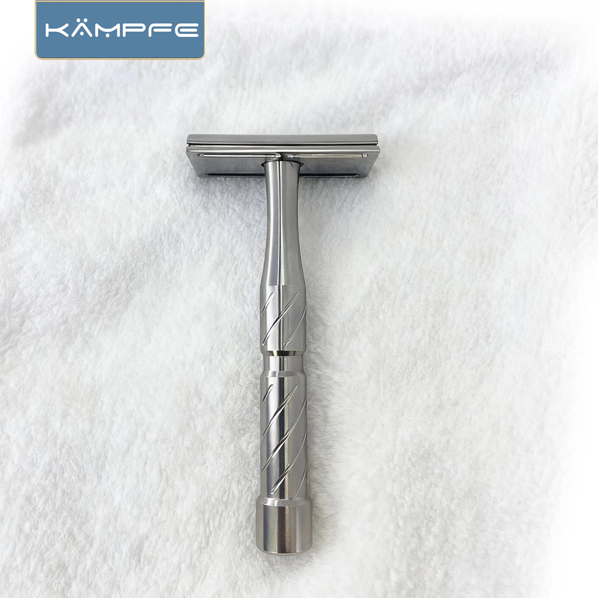 KAMPFE Manual Safety CNC - Acero inoxidable procesado para afeitado en húmedo de piel sensible