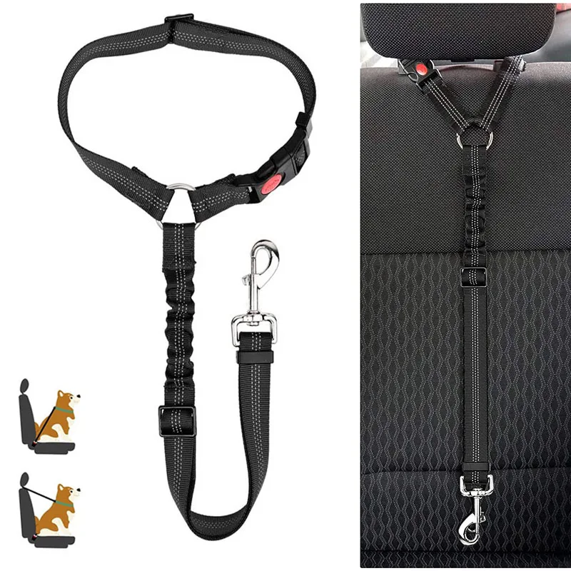 Cinturón de Seguridad Reflectante para Perros, Correa para Pasear Perros, Accesorios de Viaje para Automóvil, Arnés para Perros Pequeños, Suministros para Mascotas