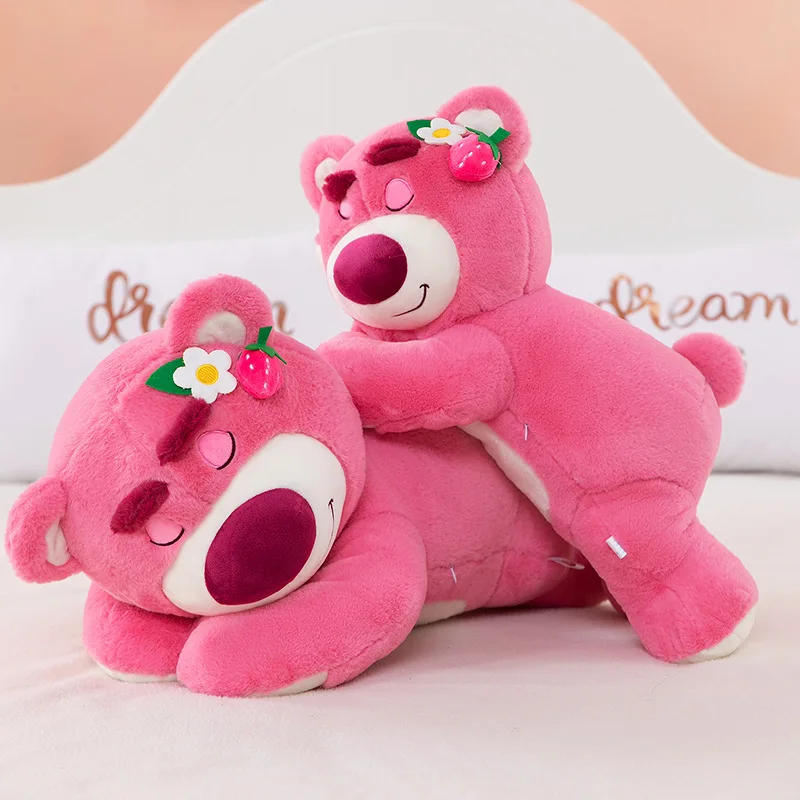 Nuevo Peluche de Oso Lotso con Diseño de Fresa, Almohada de Peluche para Niños, Niñas, Amigos, Regalo de Cumpleaños o Festividades