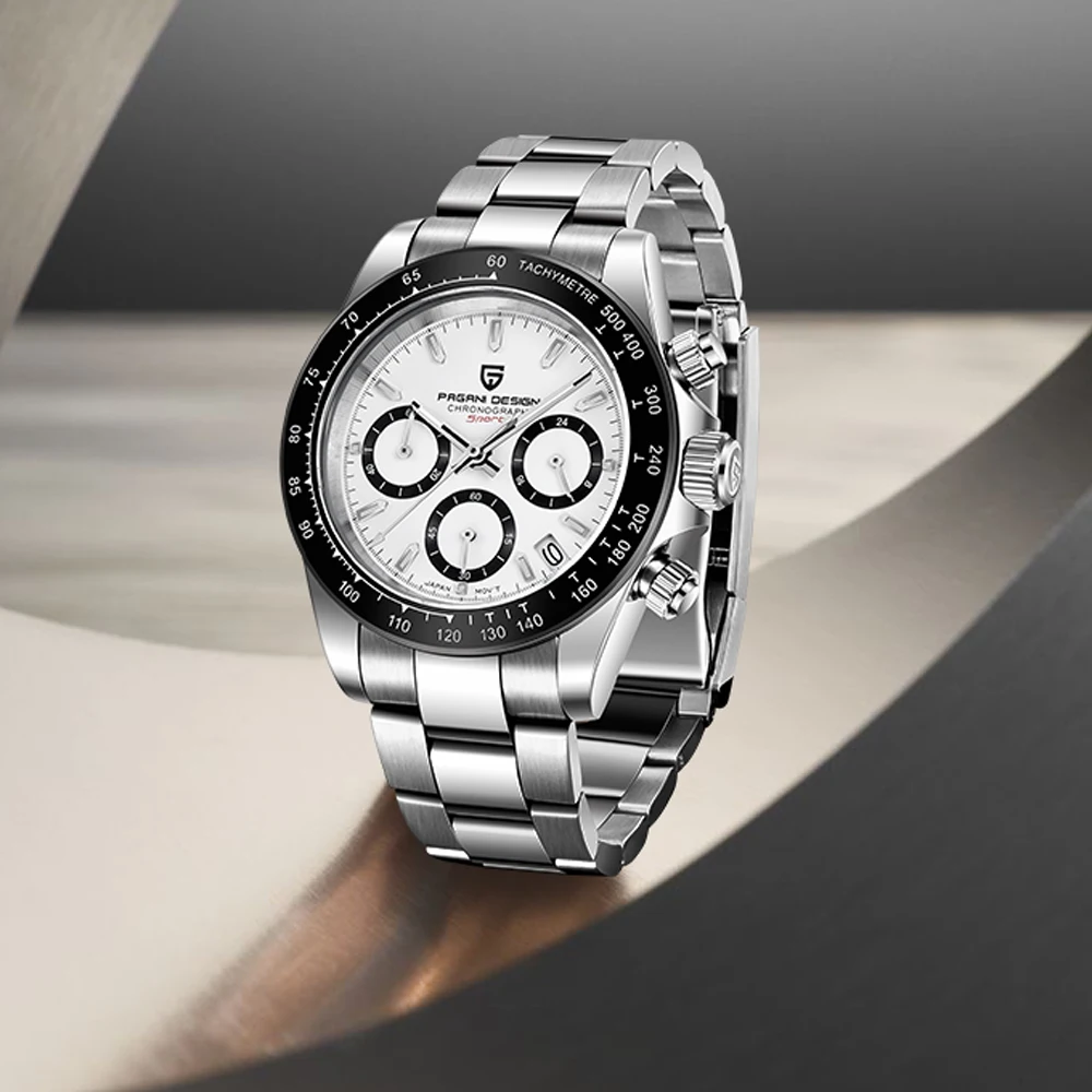 Nuevo Reloj de Lujo de Cuarzo de la Marca PAGANI DESIGN 2026, Reloj de Hombre Luminoso a Prueba de Agua con Zafiro, Movimiento Japonés VK63, Cronógrafo Totalmente de Acero