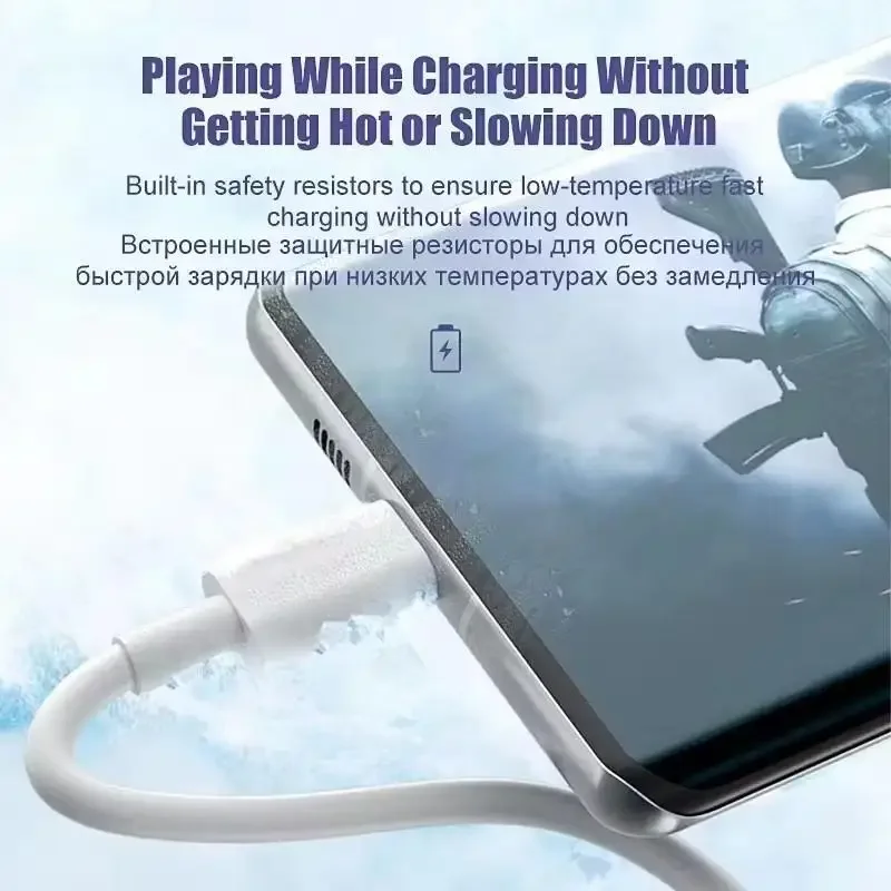 Cable de carga rápida tipo C 6A 100W, cargador de teléfono, cable de datos USB C para Huawei Mate 40 50 Honor Xiaomi Samsung, cable de carga rápida