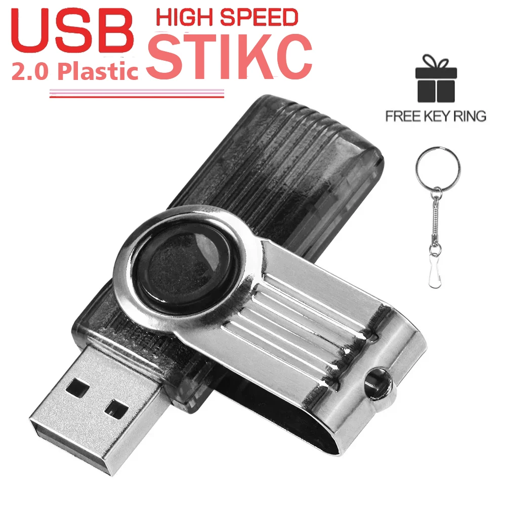 JASTER Pen Drive de plástico negro 16GB Capacidad de alta velocidad U Disk 8GB Blanco 4GB USB Flash Drive 64GB Memory Stick impermeable 32GB