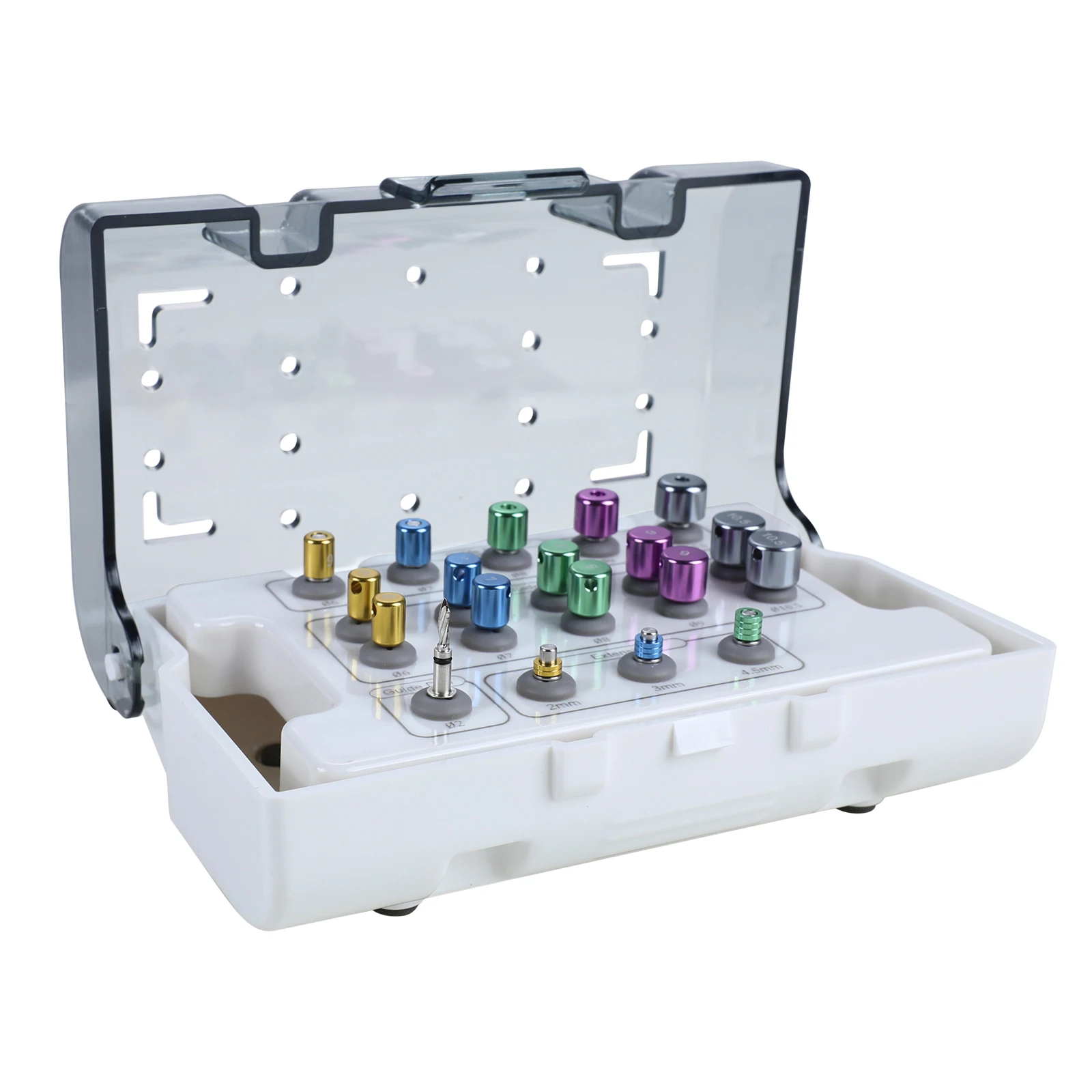 Juego de 19 Piezas de Brocas Guiadas Universales, Kit de Guía y Posicionamiento de Implantes Dentales Universales