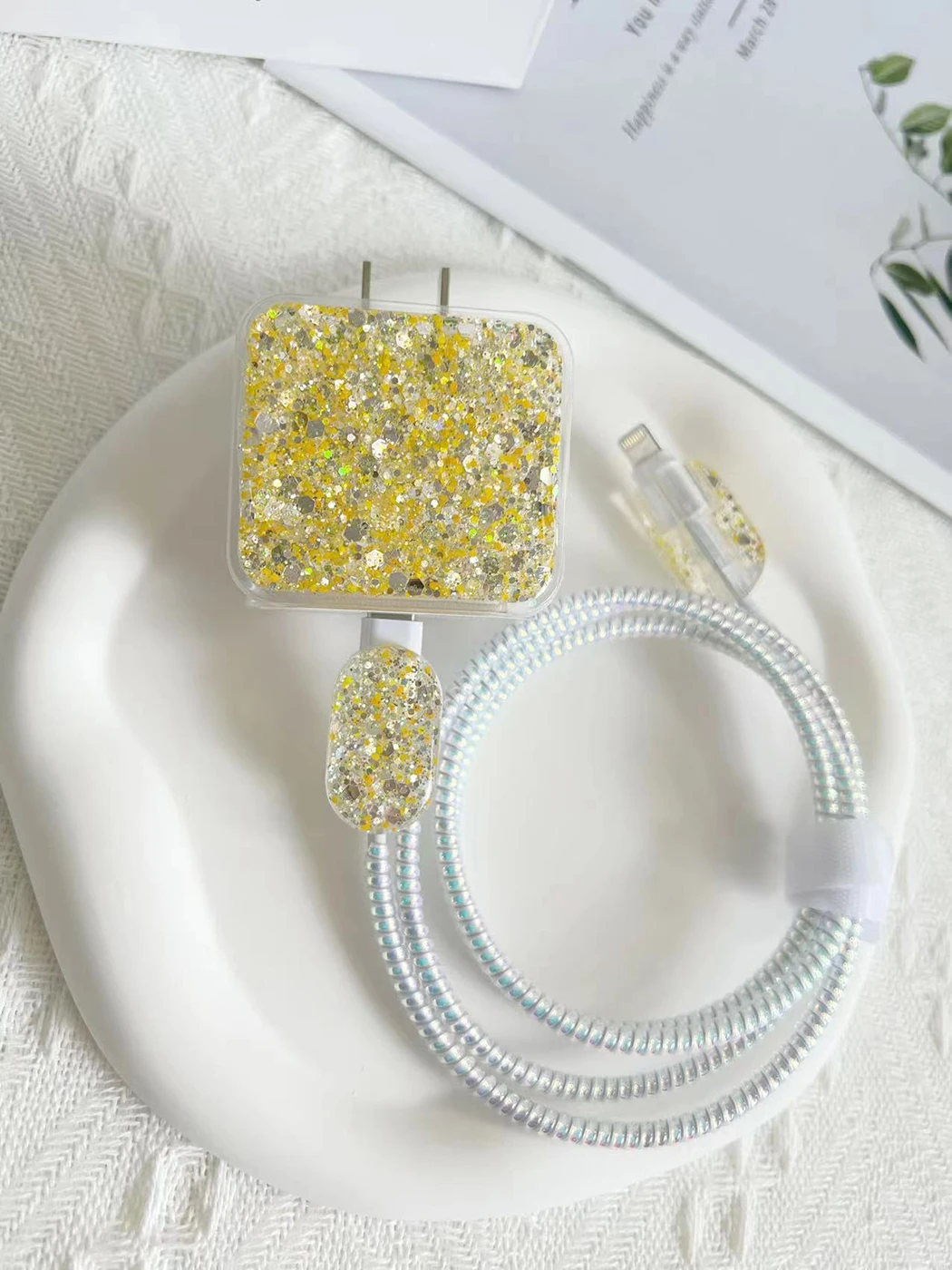Cubierta protectora de Cable de cargador para IPhone 15, 14, 13, 18W, 20W, cabezal de carga, carcasa suave transparente, funda protectora enrolladora de línea