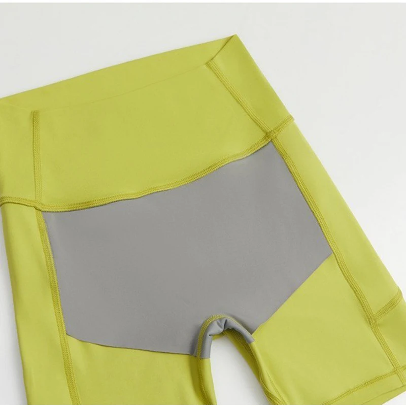 Shorts Deportivos de Yoga para Mujer, Cintura Alta, Secado Rápido, Levanta Glúteos, para Fitness, Running, Ciclismo, Shorts de Yoga de Secado Rápido de 3 Puntos, Shorts de Gimnasio