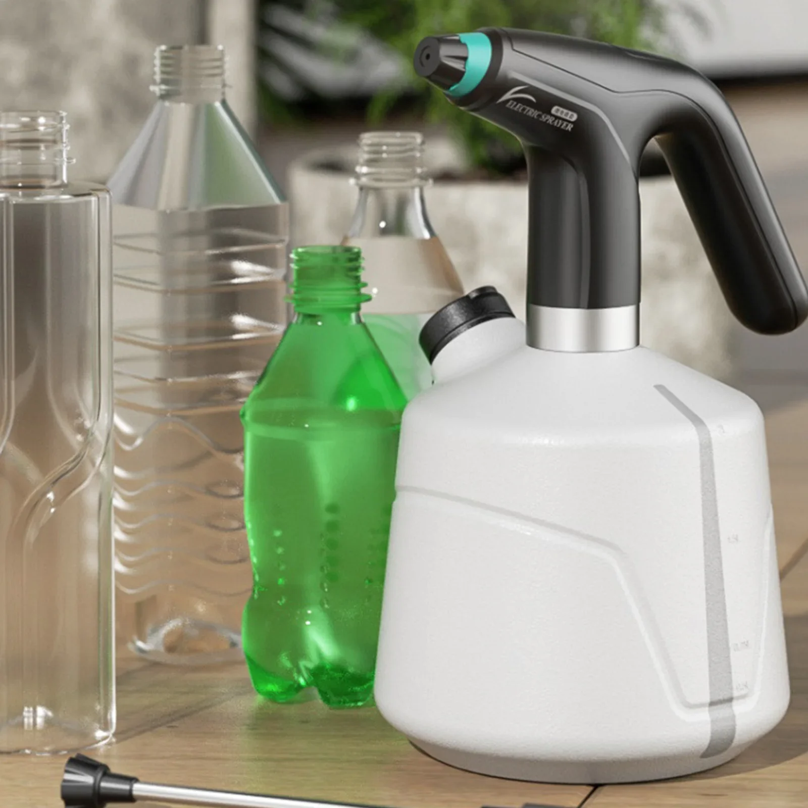 Botella de Spray eléctrica para plantas, rociadores automáticos de 0,9/1/1.5/2L, boquilla ajustable con carga USB de 2000mAh, herramienta de jardín