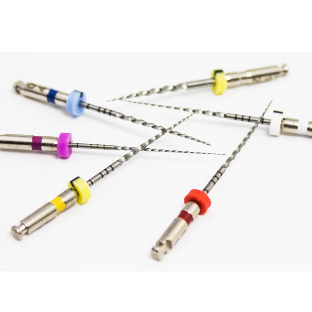 Limas dentales de 25/21mm SC, sistema de archivos NiTi de rotación hacia adelante para tratamiento endodóntico, materiales de odontología, 6 unids/caja SOCO PLUS