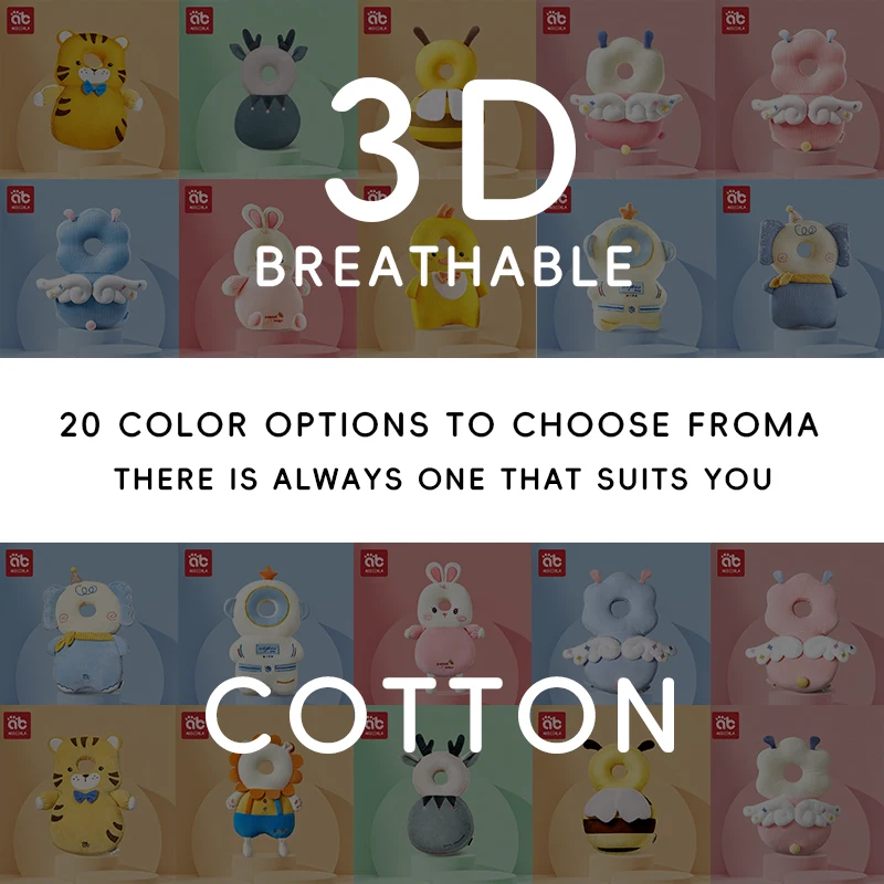 AIBEDILA-Cojines de reposacabezas de protección para la cabeza del bebé, artículos para el cuidado del bebé recién nacido, ropa de cama, almohadas de seguridad para niños, AB268