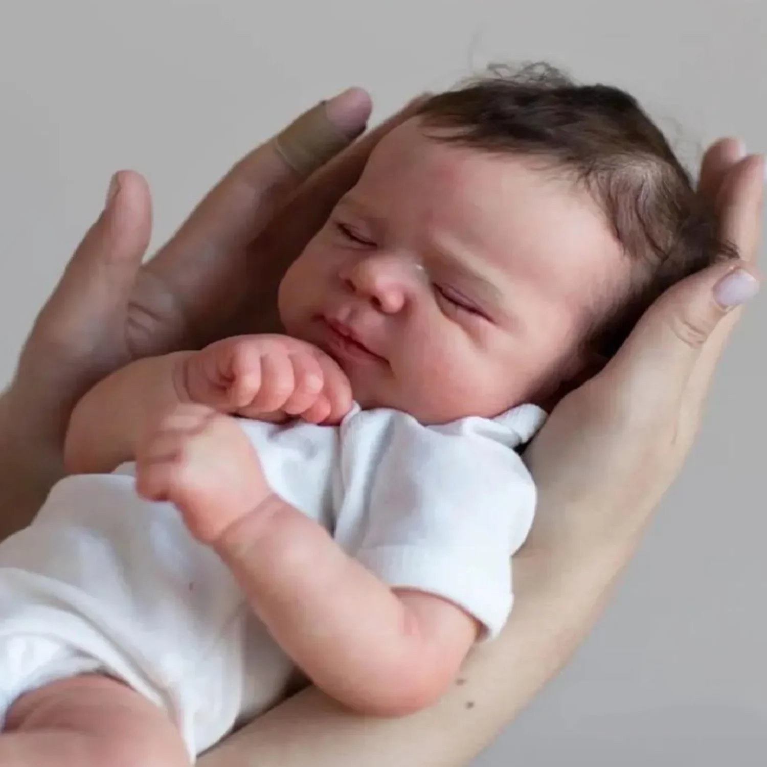 BZDOLL Muñeca Reborn realista de silicona suave de 48 cm con piel de pintura 3D, regalo de cumpleaños lindo para bebé recién nacido vivo de 19 pulgadas