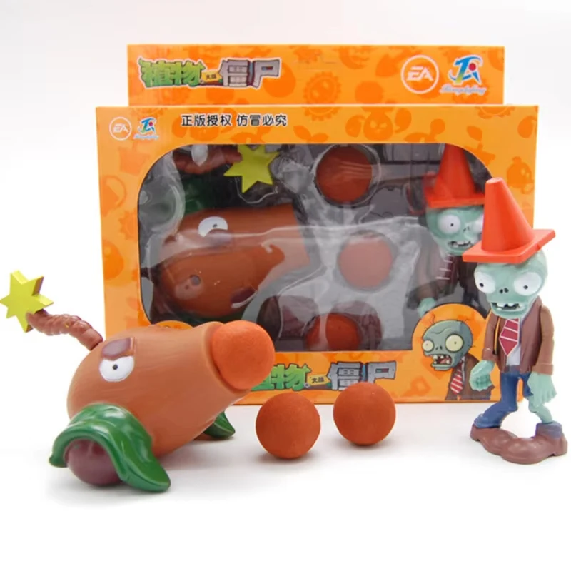 Juego de Juguetes Plants VS Zombies 2, Cactus Peashooter, Coconut Cannon, A.K.E.E., 6 Figuras de Juego de Silicona Suave, Regalo de Cumpleaños