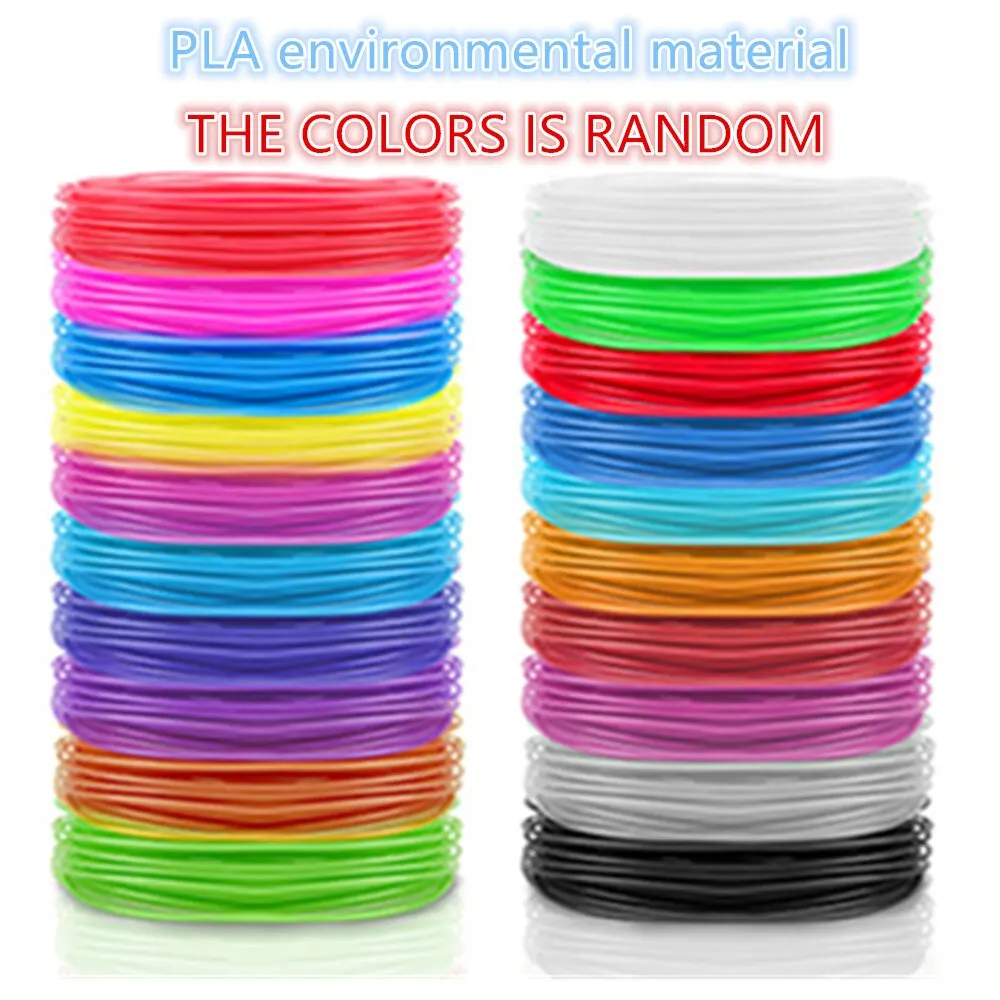 Bolígrafo de impresión 3D PLA PCL, consumibles de color, filamento de plástico de seguridad sin olor, diámetro de 100mm, 9M/25M/50M/1,75 M