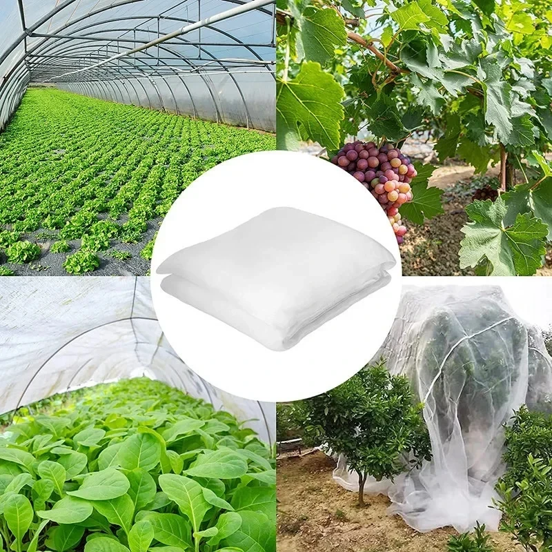 Malla de control de plagas para plantas de jardín, malla de cobertura para el cuidado de vegetales, flores y frutas, gestión de plagas, malla de protección para pájaros (60 unidades)