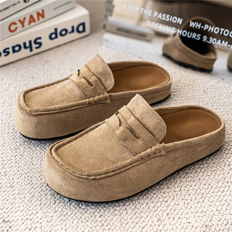 Zapatos Casuales Cómodos de Moda para Hombre, Mocasines de Cuero, Pantuflas, Zapatos Sin Cordones para Conducir, Zapatos Transpirables para Caminar para Parejas